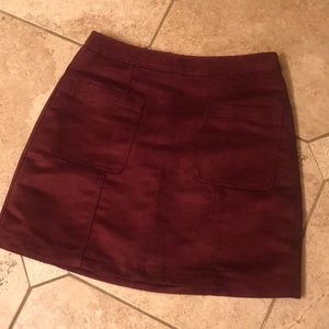Old Navy Faux Suede Utility A-line Skirt